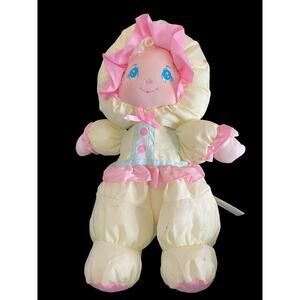 Vintage Little Darlins Doll Well Made Plush Puffy Cloth Lovey Toy Soft Face READ